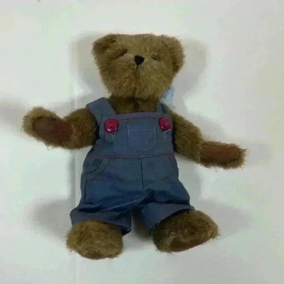 BOYDS BEARS "HEAD BEAN COLLECTION" REMUS Q TWEETER WITH ZIP THE BLUEBIRD - Picture 1 of 9